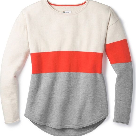 Smartwool Merino Wool Shadow Pine Crew Sweater XS Base Layer Stripes GorpCore - Picture 1 of 8